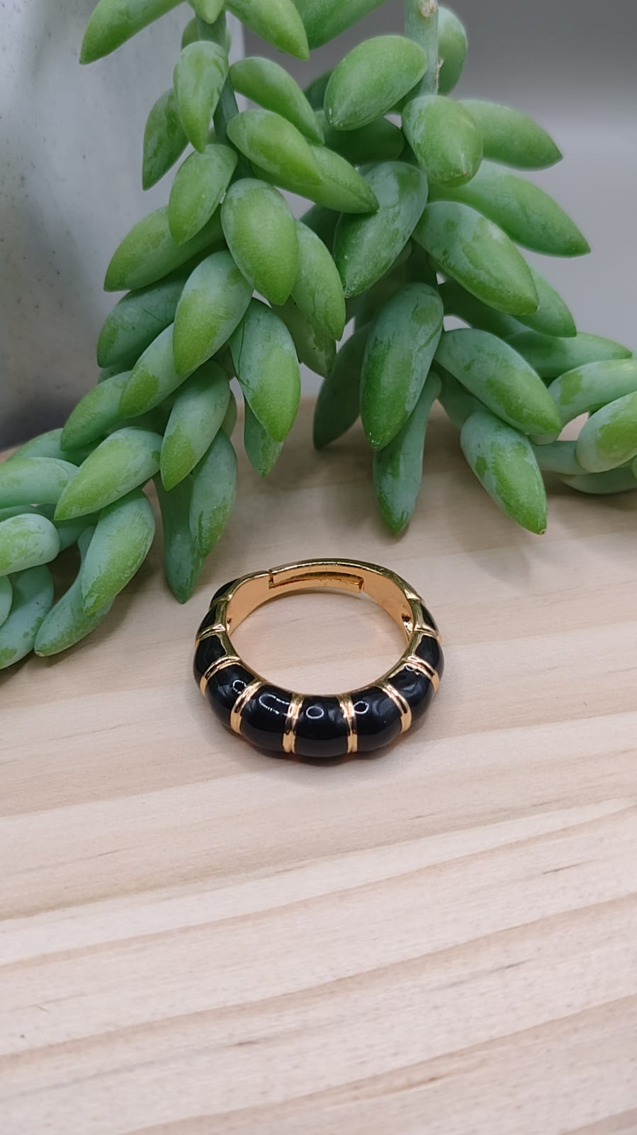 Anillo boho negro