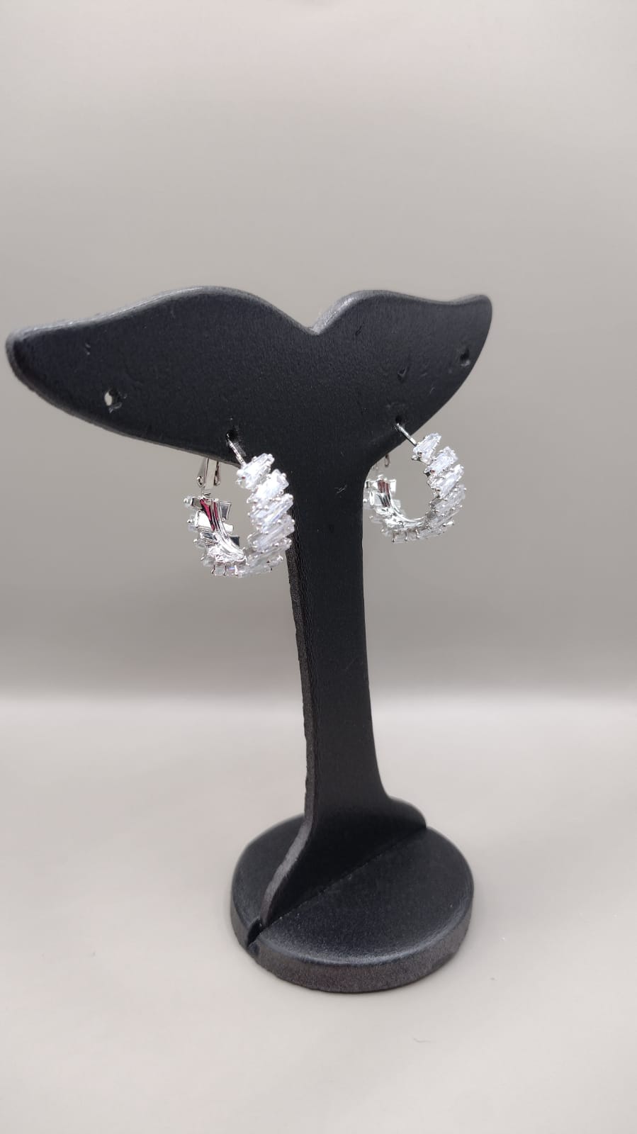 Arracada zirconia rectangular