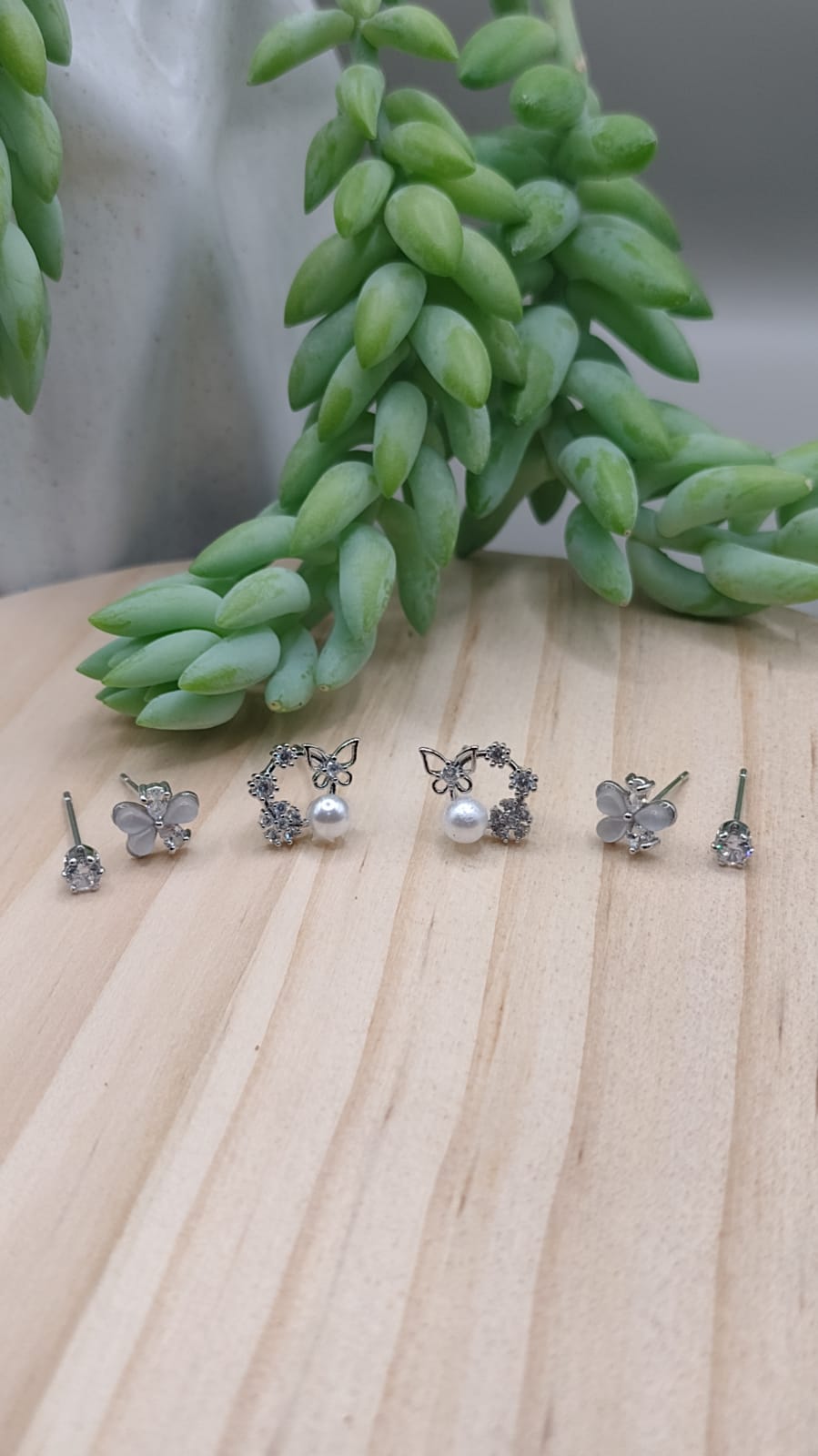 Set broquel flor plata
