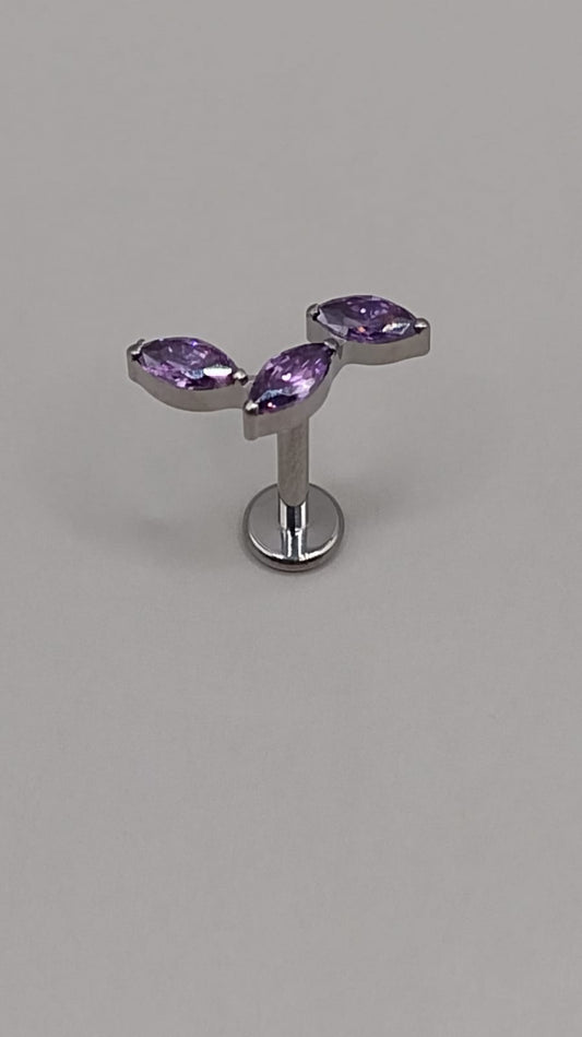 Piercing guía morada