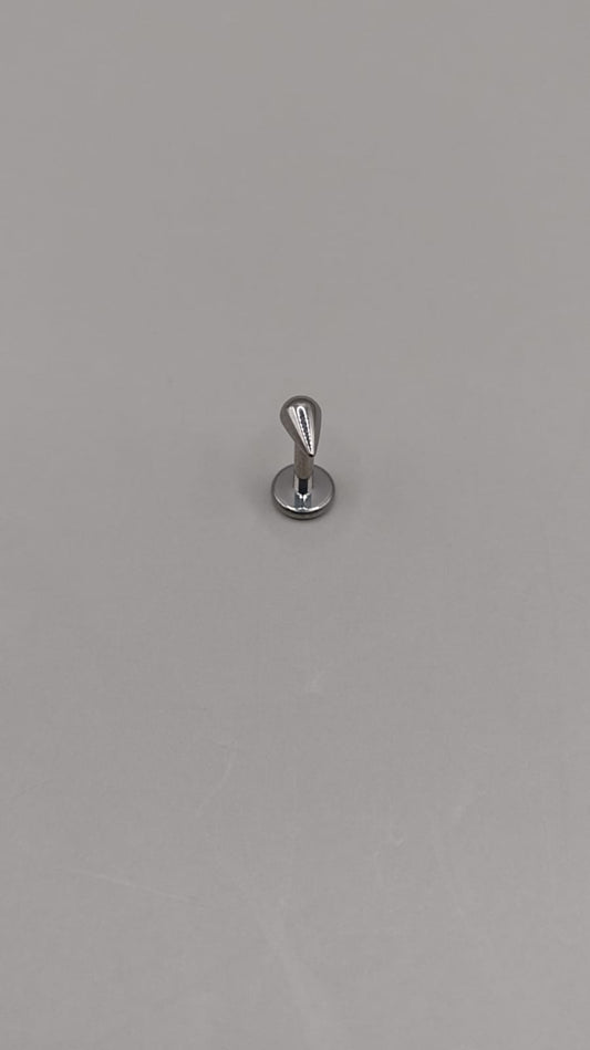 Piercing gota plateado