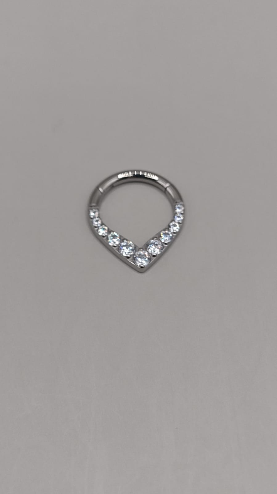 Piercing argolla gota zirconias