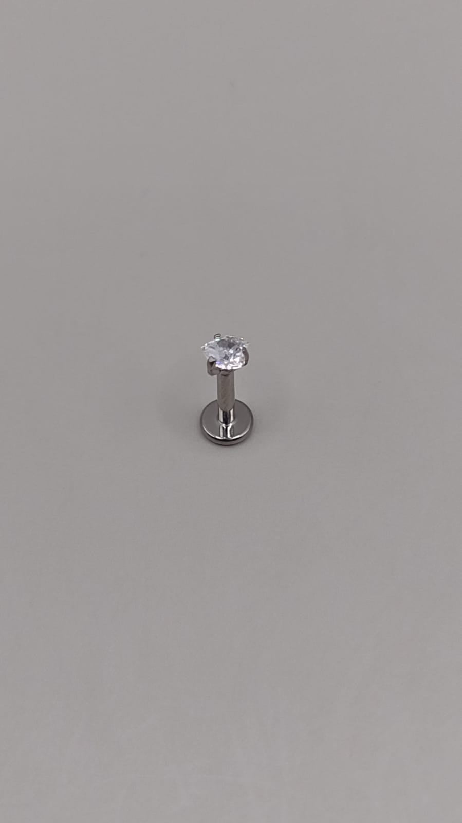 Piercing mini corazón plateado