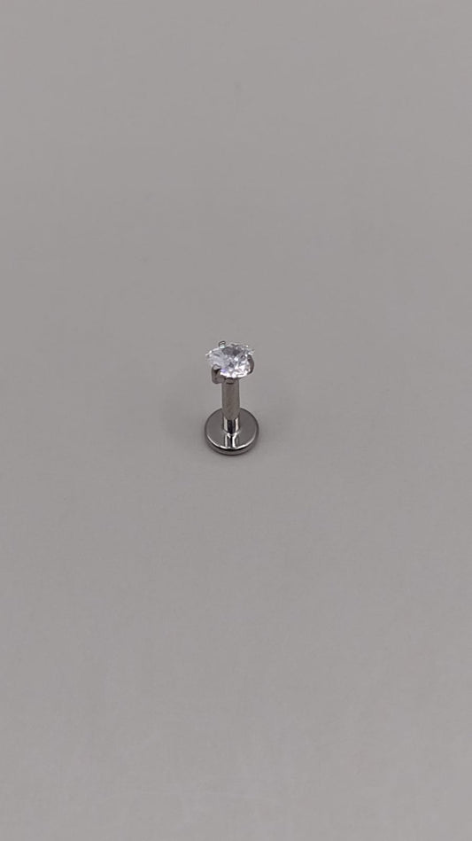 Piercing mini corazón plateado